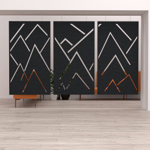 eSCAPE Mountain Range Acoustical Panels Suspended