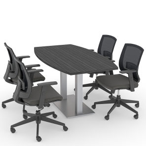 Harmony Meeting Room Table And Chairs Set 5Ft Boat