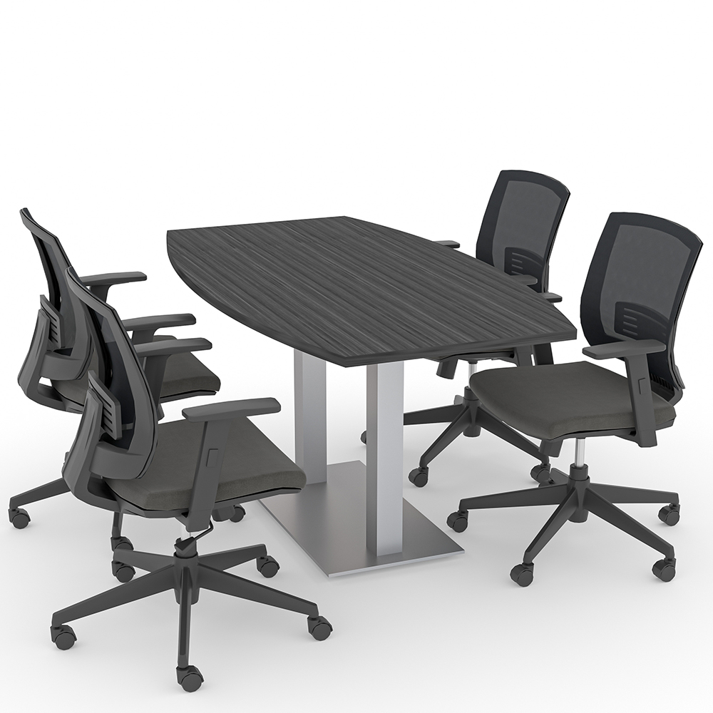 Harmony Meeting Room Table And Chairs Set 5Ft Boat