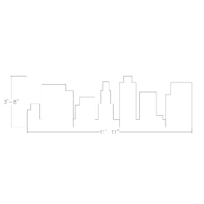 eSCAPE Cityscape Wall Art Footprint