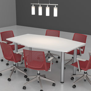 6' Hexagon Conference Table Post Legs