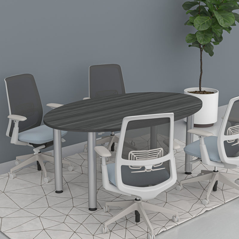 6' Oval Conference Table Post Legs