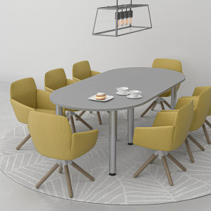 8' Racetrack Conference Table Post Legs