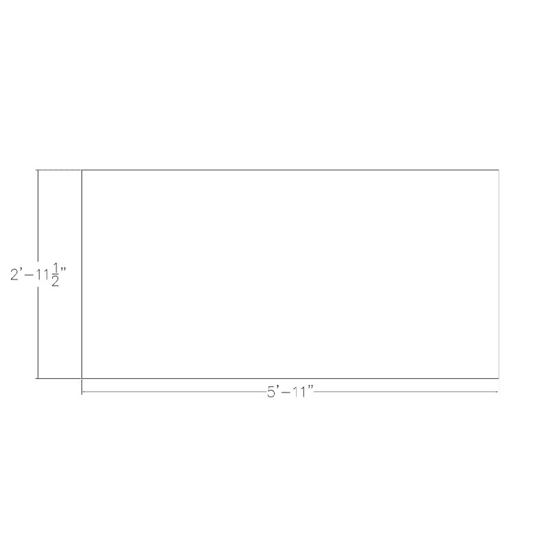 Indigo Desk 3X6 C-Leg Footprint