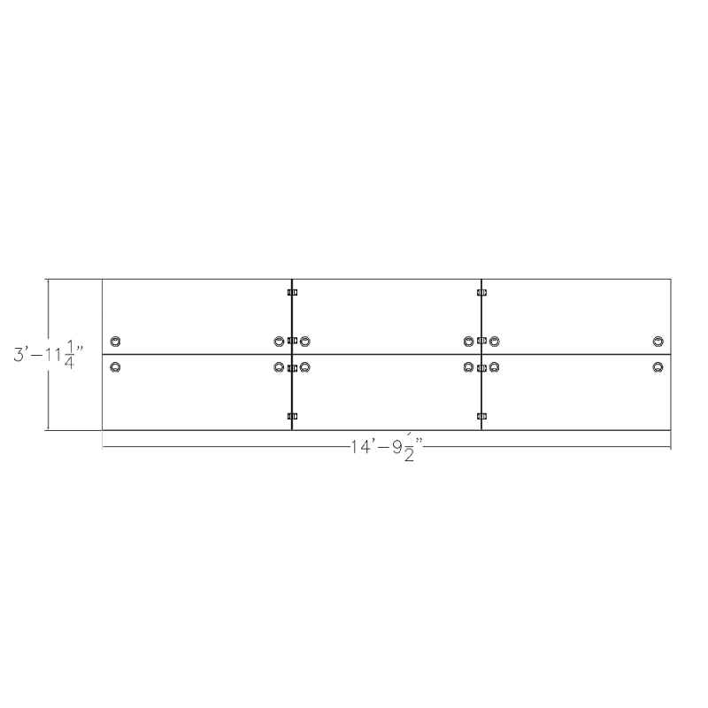 Nova Desking System 6 Person Setup Acrylic Dividers Footprint