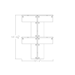 Sapphire Cubicle System 4 Person L-Shaped Workstations Footprint