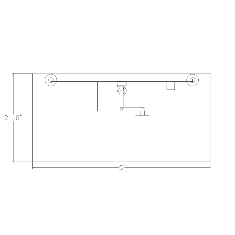 Quantum Sit-To-Stand Desk Straight With Accessory Rail Footprint