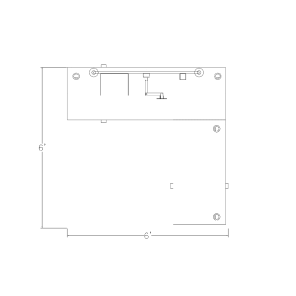 Quantum L-Shaped Sit to Stand Desk Accessory Rail Filing Cabinet Footprint