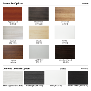Worksurface laminate options
