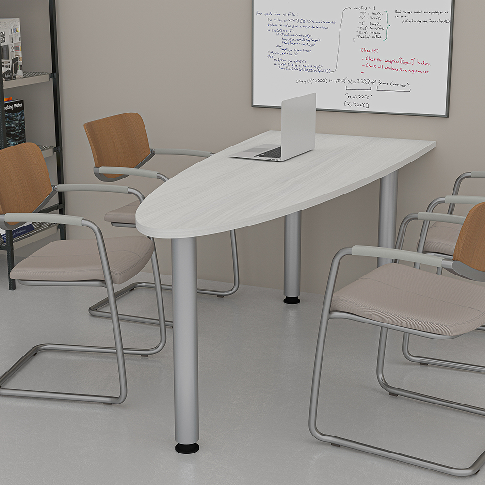 30x72 Oval Huddle Table Post Legs