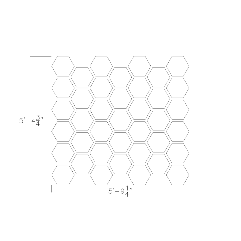 eSCAPE Acoustic Wall Art Geometric Hexagon Tiles Footprint