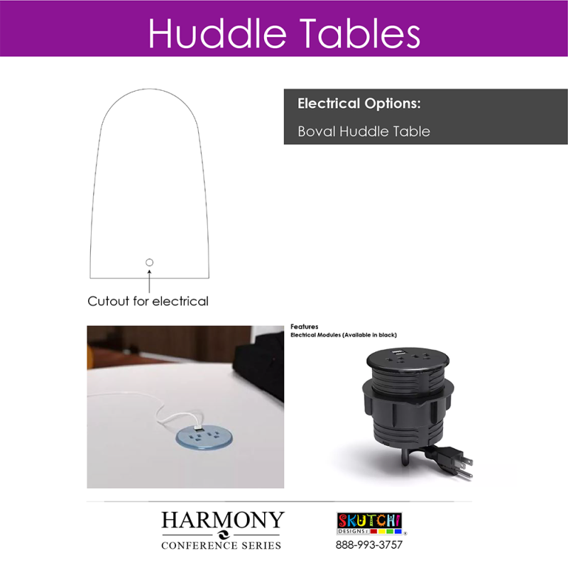 Boval Huddle Table Electric Placement