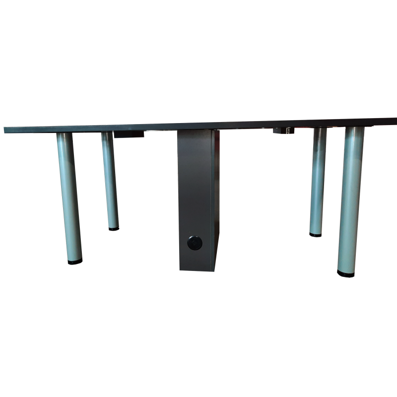 View of the Cable Management Cabinet Under a Conference Table