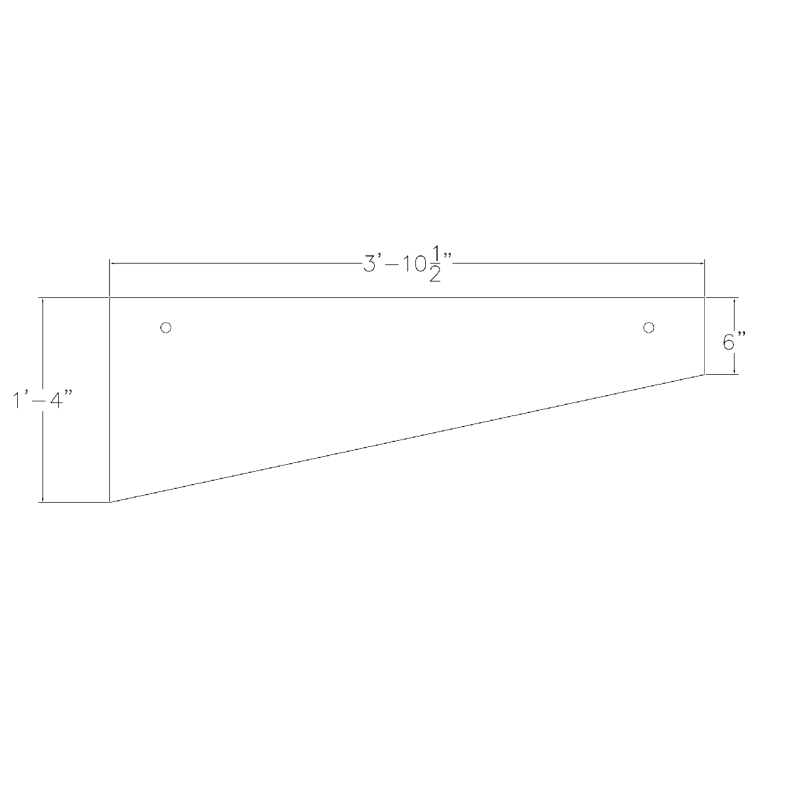 Sound Ceiling Baffles Front Side Drawing