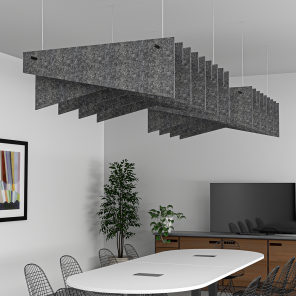Sound Ceiling Baffles Alternating Angle Scene Render