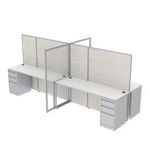 4-PErson Call Center Cubicles With Storage