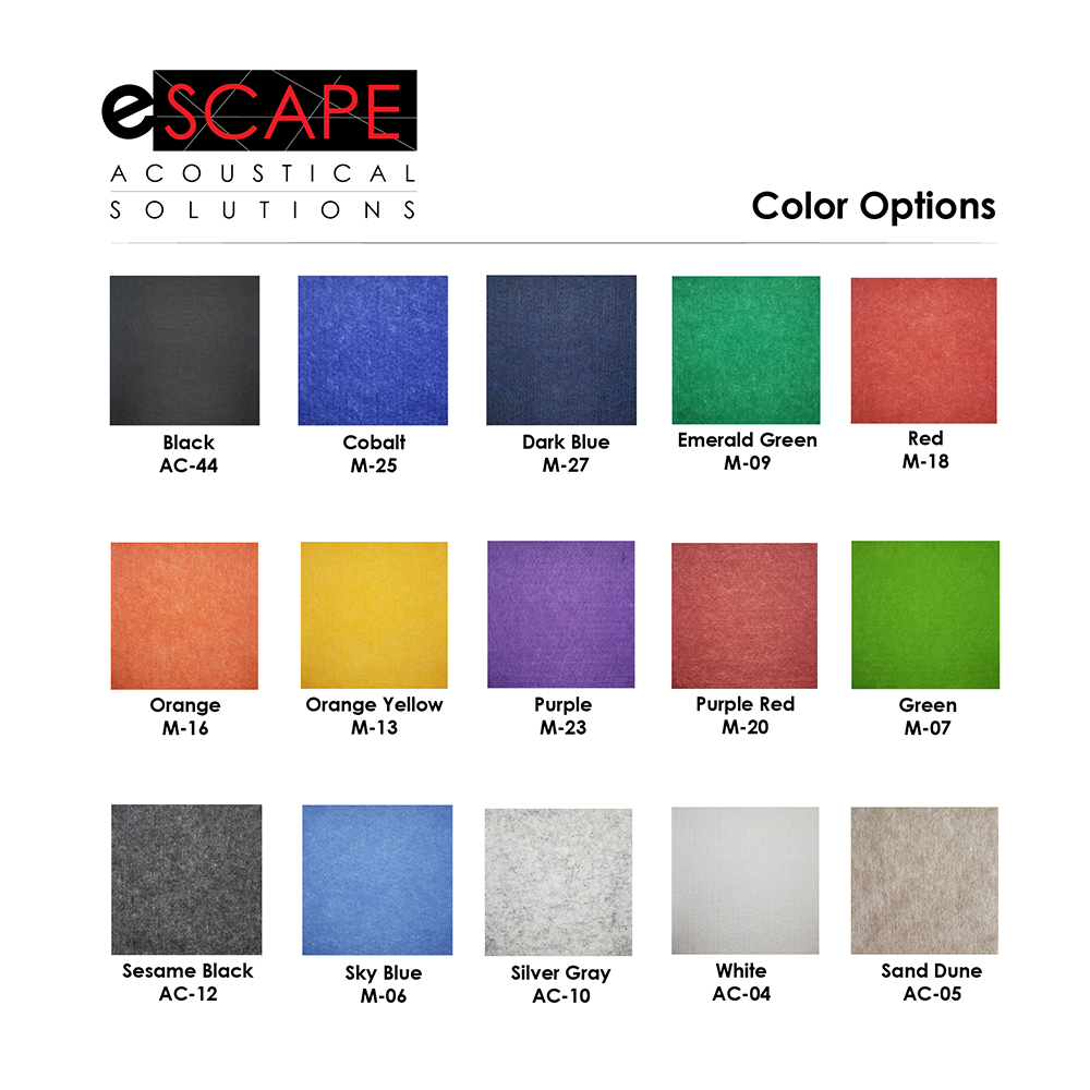 This image is the different types of cubicle workstation pet swatches.