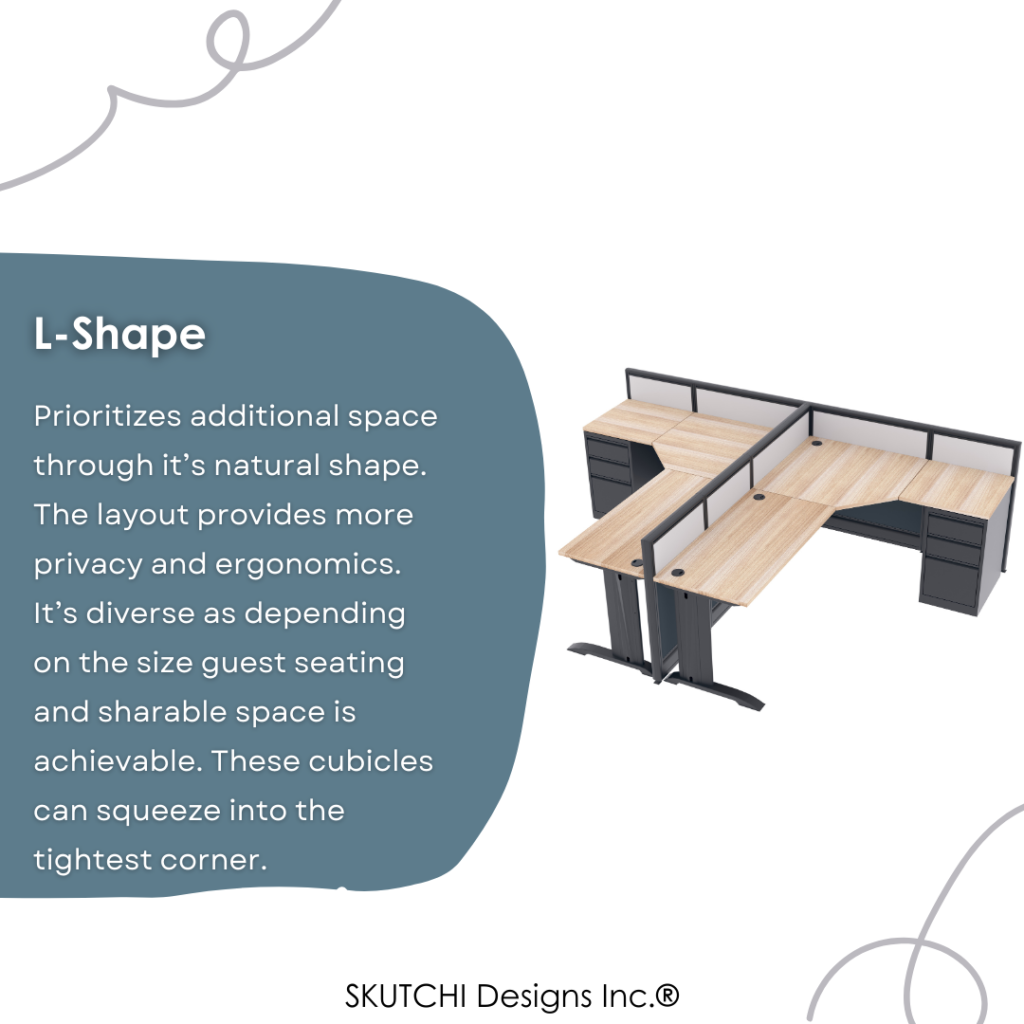 This is a L-Shape Cubicle one of the different types of cubicle workstations.