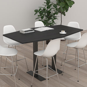 Harmony Series Hexagon Shaped Office Table Standing Height T Legs
