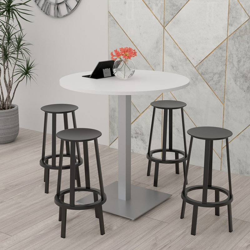 Harmony Series Bistro Height Office Table 42" Round With Square Base