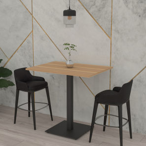 Harmony Series Small Bistro Height Table 34"x45" Rectangle With Square Base
