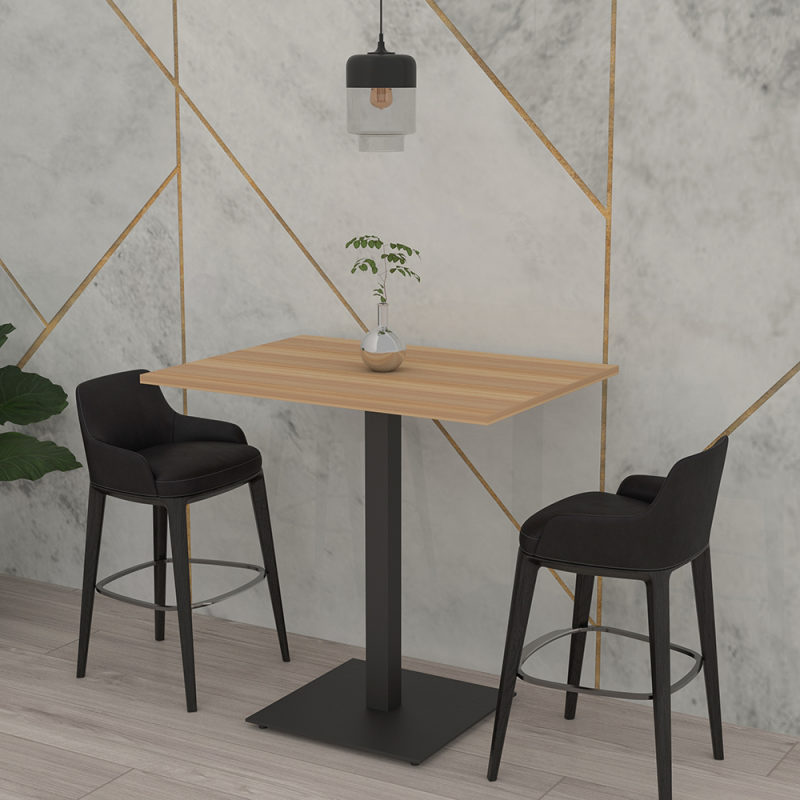 Harmony Series Small Bistro Height Table 34"x45" Rectangle With Square Base