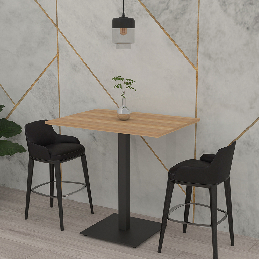Harmony Series Small Bistro Height Table 34"x45" Rectangle With Square Base