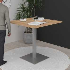Harmony Series Bistro Height Office Table 42"x42" Square With Square Base