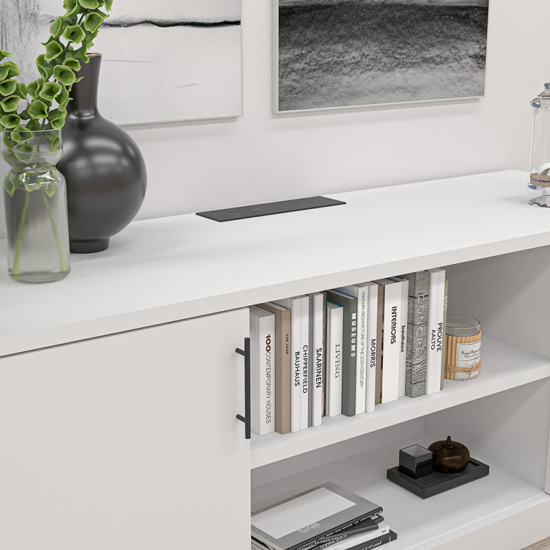 Sol Series 2 Door Credenza With Electric Close-Up