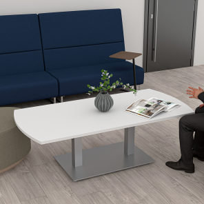 Harmony coffee table with double post base