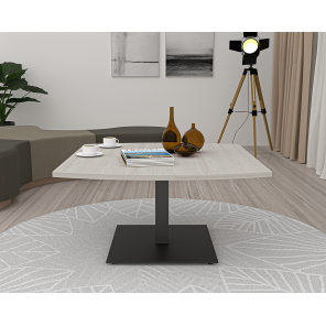Harmony coffee table with single post square base