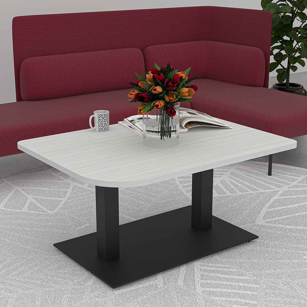 Harmony double post base coffee table