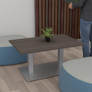 Harmony coffee table with double post base