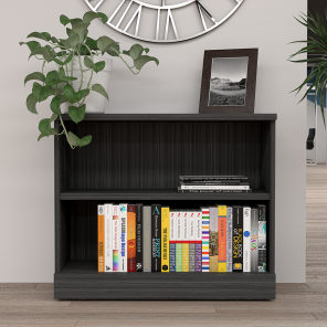 Small Bookcase 2 Shelf Bookshelf 36x30 Scene