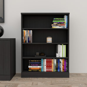 Open Shelf Bookcase 4 Shelves Sol Series 36"W X 48"H