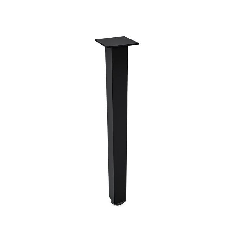 Square Post Leg For Conference Table Square Mounting Plate Matte Black