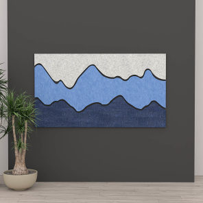 Mountain Slopes Acoustic Wall Art Blue