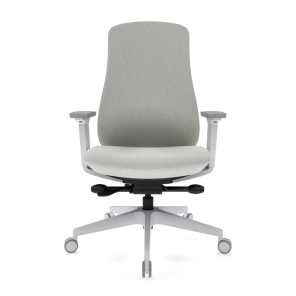 Ergi Ergonomic Office Chair Silver Fabric Front View