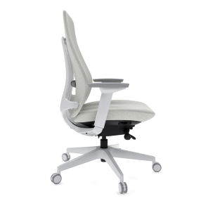 Ergi Ergonomic Office Chair Silver Fabric Side View